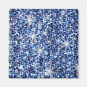 Aimant Blue Cheetah Sparkles
