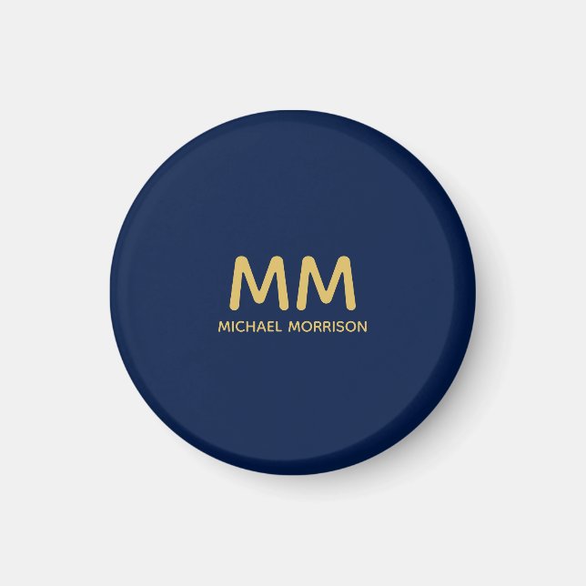 Aimant Blue Gold Colours Professionnel Lettres initiales  (Devant)