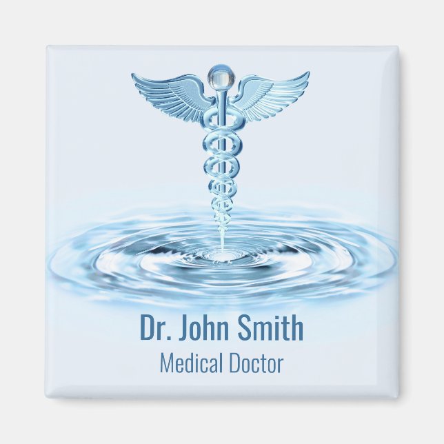 Aimant Blue Hermes Rod Caduceus Eau Médicale Ondes (Devant)