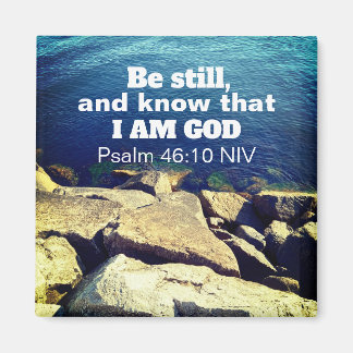 Aimant Blue Ocean Photo Powerful Bible Verse           