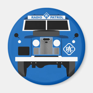 Aimant Blue Pop art Classic MK2 RAC Land Rover