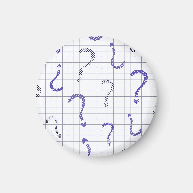 Aimant Blue question mark seamless pattern (Devant)