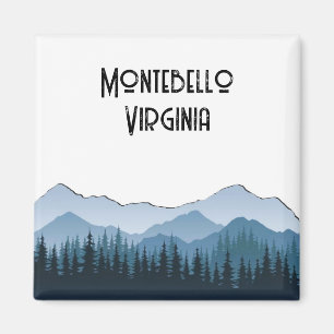 Aimant Blue Ridge Mountains, Montebello personnalisable