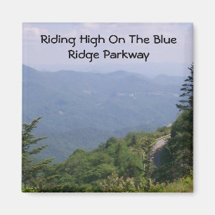 Aimant Blue Ridge Parkway Road avec montagnes