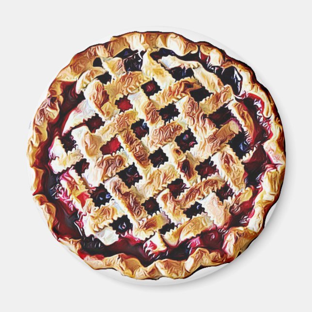 Aimant Blueberry Pie Amusant alimentaire Magnat (Devant)