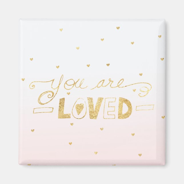 Aimant Blush Pink Gold Vous êtes Lots Hearts Ombre (Devant)