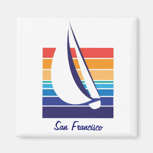 Aimant Boat Color Carré_San Francisco