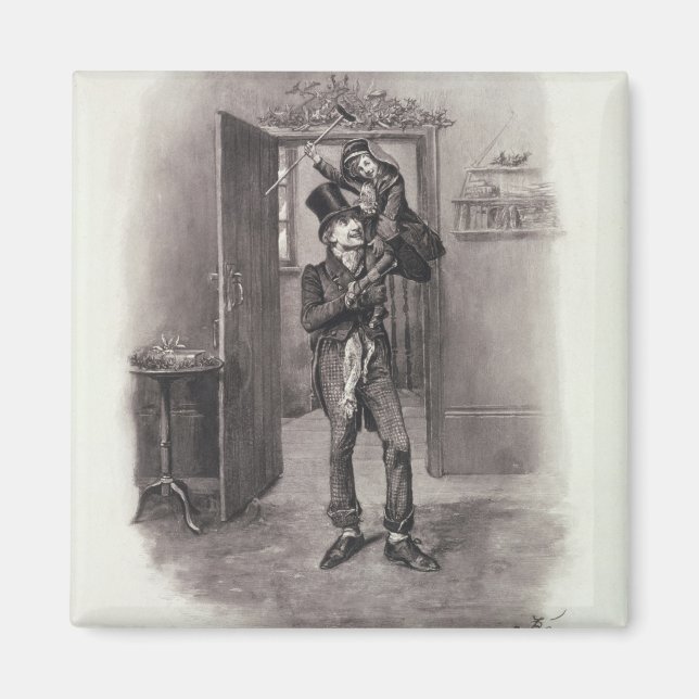 Aimant Bob Cratchit et Tiny Tim, de "Charles Dickens : (Devant)