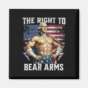 Aimant Bodybuilding 4 juillet Papa Usa Drapeau 2ème Bear
