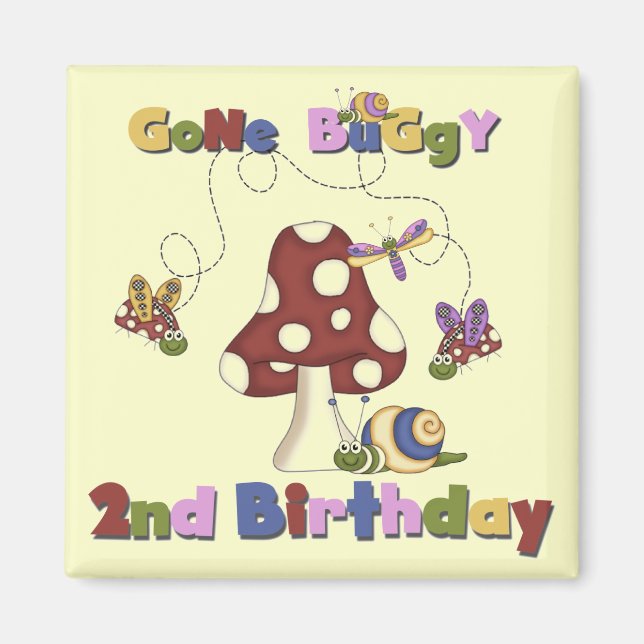 Aimant Bogue 2e anniversaire T-shirts et cadeaux (Devant)