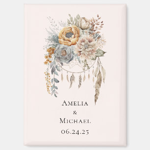 Aimant Boho Flower Bouquet et Dreamcatcher Enregistrer la
