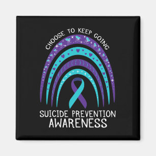 Aimant Boho Rainbow Sensibilisation au suicide Santé ment