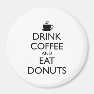 AIMANT BOIRE DU CAFÉ ET MANGER DES DONUTS