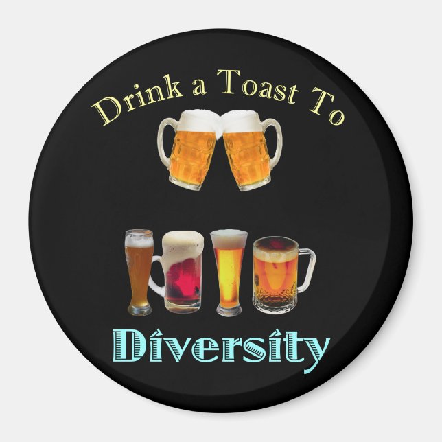 Aimant Boire un toast à la diversité (Devant)
