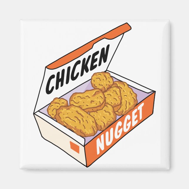 Aimant Boîte à nugget de poulet (Devant)