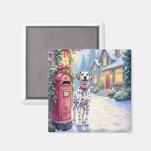 Aimant Boîte aux lettres festive dalmate Noël Art