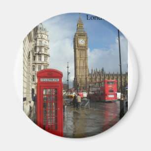 Aimant Boîte téléphonique Big Ben de Londres (par St.K.