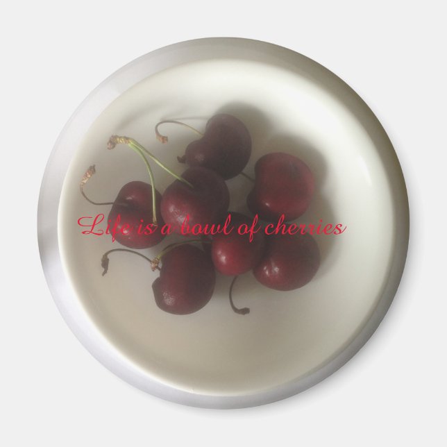 Aimant Bol de cerises (Devant)