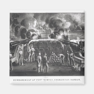 Aimant Bombardement de fort Sumter, port de Charleston