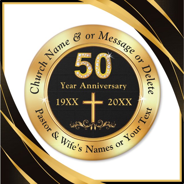 Aimant Bon Marché, 50e anniversaire de l'église, Fête des (Church 50th anniversary celebration ideas. Gorgeous, 50th church anniversary themes. 50th Magnets. )