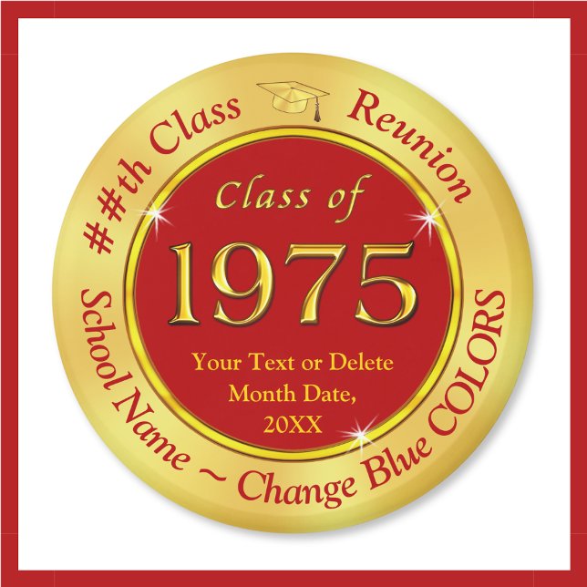 Aimant Bon marché, Classe de Réunion 1975, Magnet. CHANGE (Inexpensive, class of 75 reunion, gift ideas. 1975 reunion magnets. Class of 1975 50th class reunion)