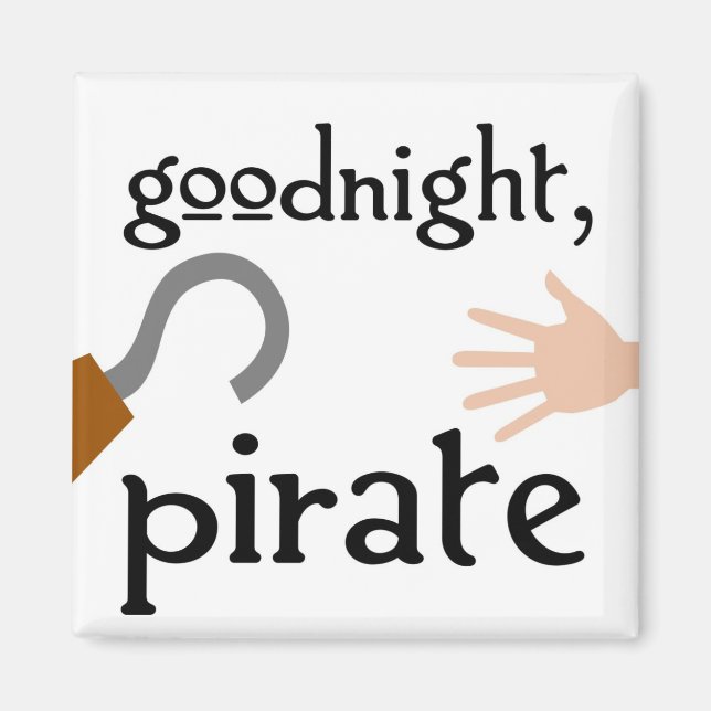 Aimant bon soir pirate (Devant)