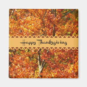 Aimant bon thanksgiving - Couleurs d'automne