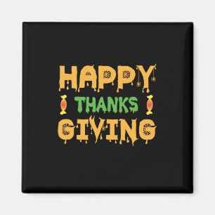 Aimant Bon thanksgiving d'Halloween Anniversaire