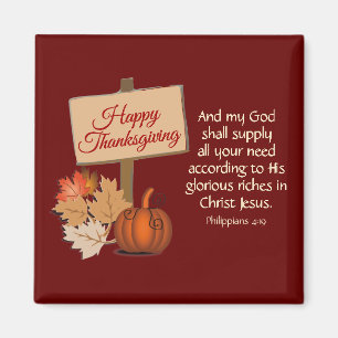 Aimant BON THANKSGIVING Mon Dieu Apportera BURGUNDY