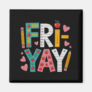 Aimant Bon Vendredi Prof Yay Vendredi Drôle Weekend