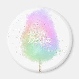 Aimant Bonbon de coton parties scintillant arc-en-ciel mi