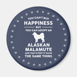 Aimant Bonheur de l'adoption du malamute en Alaska