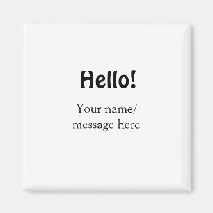 Aimant Bonjour ajouter un message de nom simple minimum é