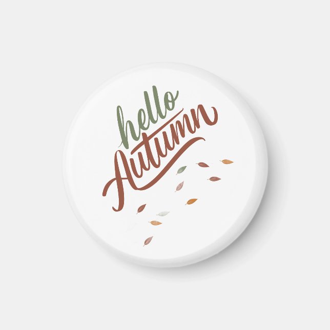 Aimant Bonjour automne (Devant)