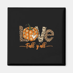Aimant Bonjour Automne Amour Citrouille Automne Y'All Leo