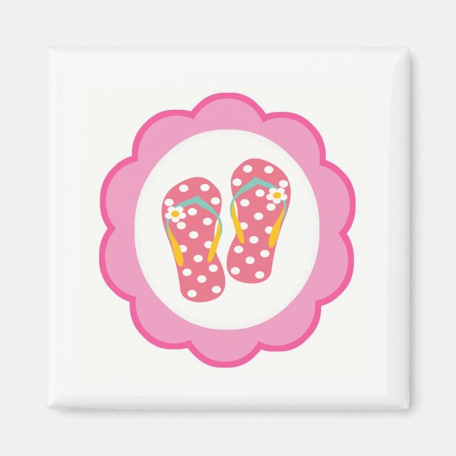 Aimant Bonjour Flip Flops (Devant)