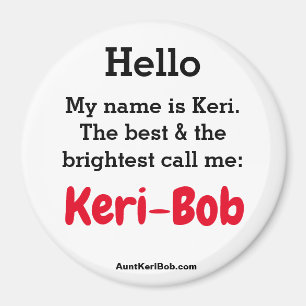 Aimant Bonjour, je m'appelle Keri