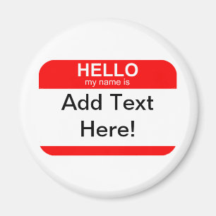 Aimant Bonjour Mon nom est flexible