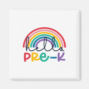 Aimant Bonjour Pré-maternelle Arc-en-ciel Ck À l'école En