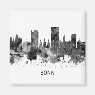 Aimant Bonn Allemagne Skyline BW