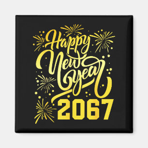 Aimant Bonne année 2067 Drôle 67 Six Sept Mème Nouvel An