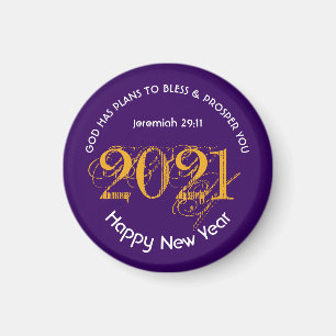 Aimant Bonne année   JEREMIAH 29:11   2021