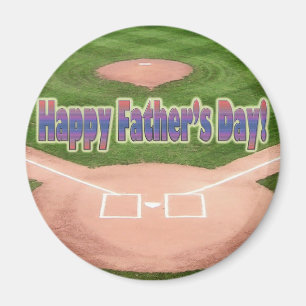 Aimant Bonne Fête des pères de baseball