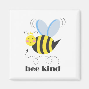 Aimant Bonne princesse d'abeille avec couronne et slogan