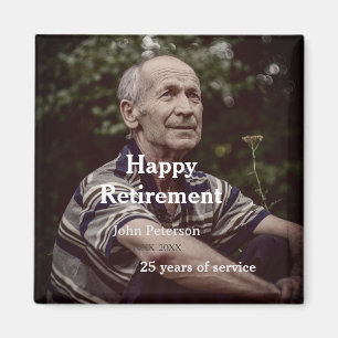 Aimant Bonne retraite photo nom année de service