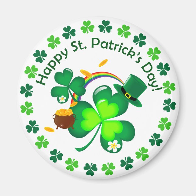 Aimant Bonne Saint Patrick's Day (Devant)
