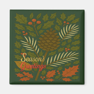 Aimant Bonnes Fêtes d'automne et d'hiver