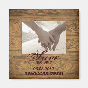Aimant Bonnet de bois Pays cowboy Mariage enregistrer la 