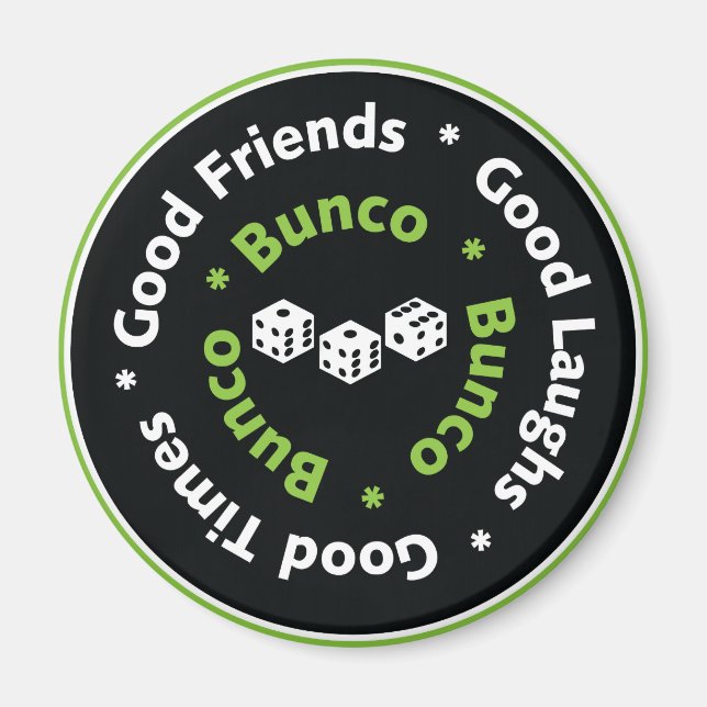 Aimant bons amis du bunco (Devant)