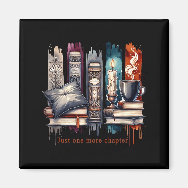 Aimant Book Lover, Just One More Chapter Funny Gift Men,  (Devant)